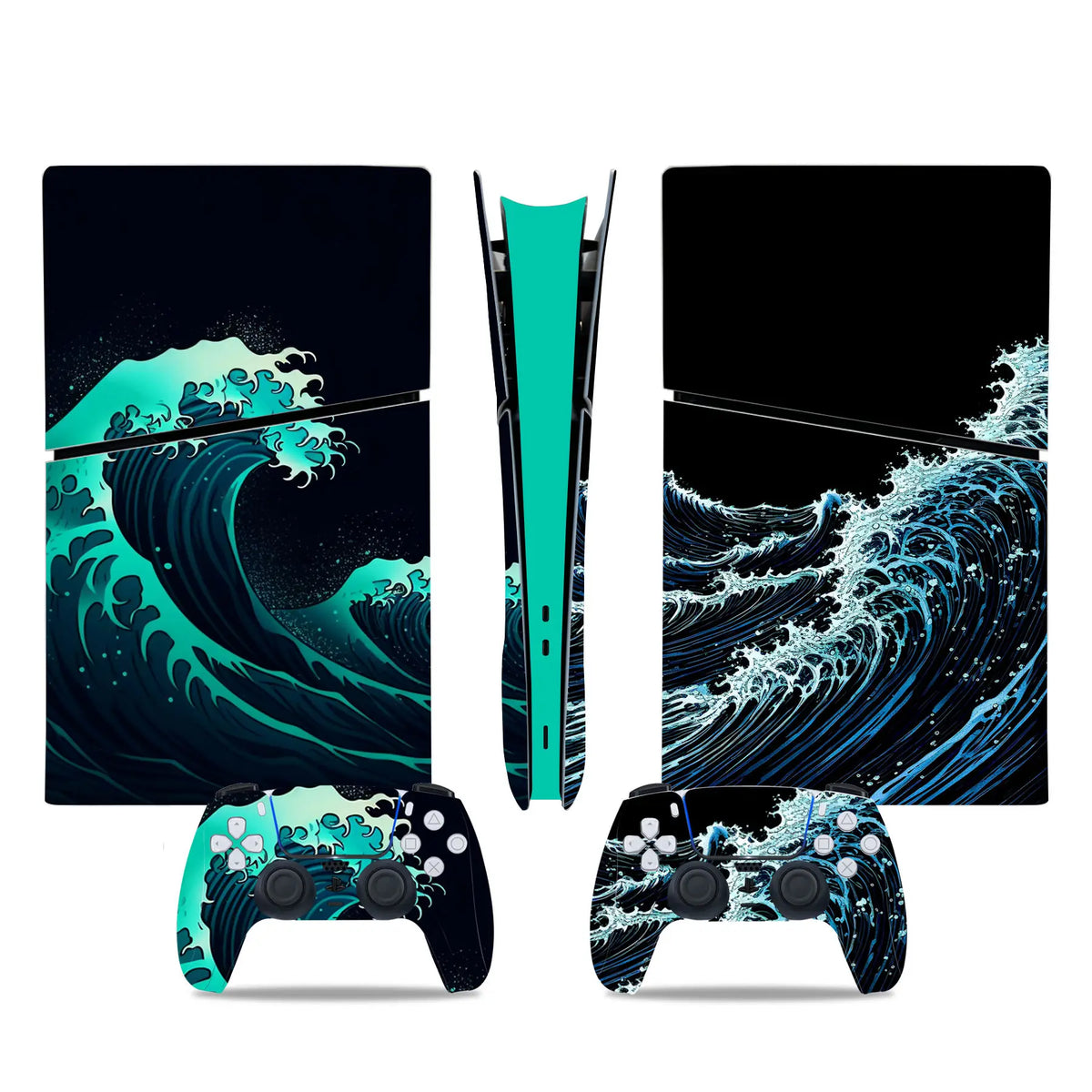 Pegatina de vinilo para PS5 Slim Digital, set completo de cubierta para consola de juegos y mando inalámbrico