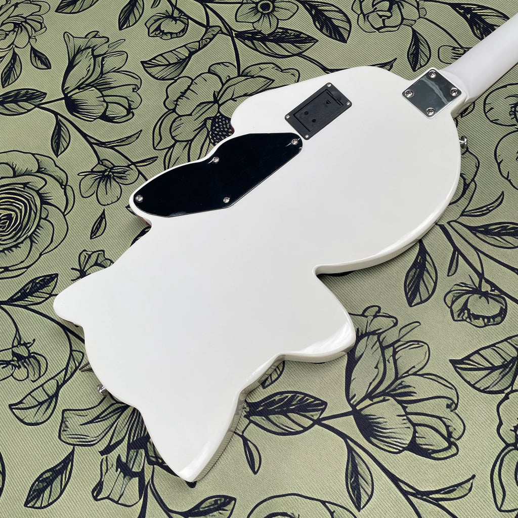 Guitarra eléctrica con forma de gato kawaii, guitarra con incrustaciones en forma de corazón en el diapasón de arce, guitarra eléctrica para principiantes