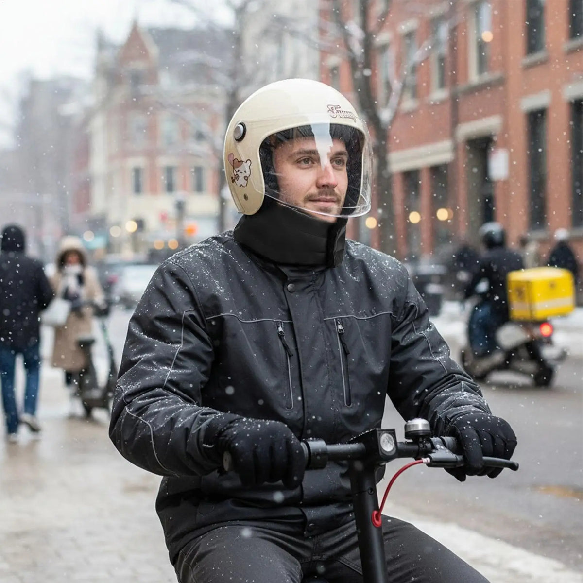 Casco para bicicleta eléctrica, gorros de protección térmica, casco de bicicleta para hombres, mujeres, jóvenes, invierno, motocicleta, monopatín, Snowboard