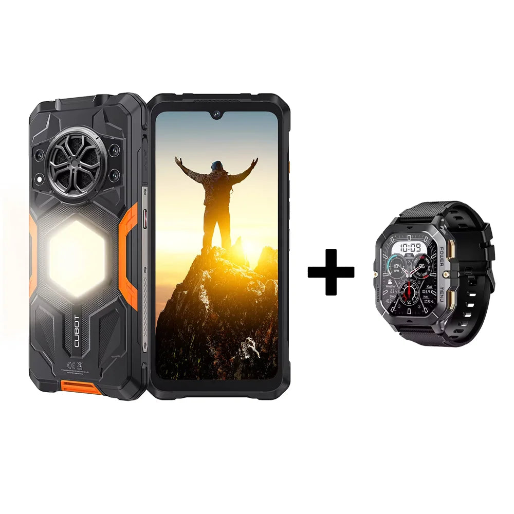 Smartphone ultrarresistente CUBOT KingKong Power 5 G100, 16 GB de RAM (6+10)+128 GB de ROM, Android 15, 15300 mAh, 6,88", 120 Hz, 64 MP, teléfono con luz para acampada