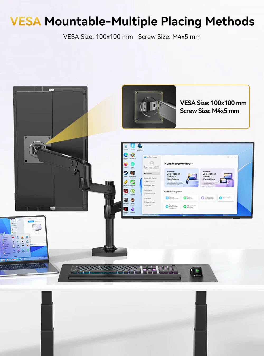 Monitor portátil UPERFECT de 21,4", 100 Hz, 120 % sRGB, 350 nits, FHD, FreeSync, IPS, HDR, para juegos, USB-C, HDMI, pantalla externa de viaje para portátil, MacBook, PC, Surface, PS5 y Xbox.