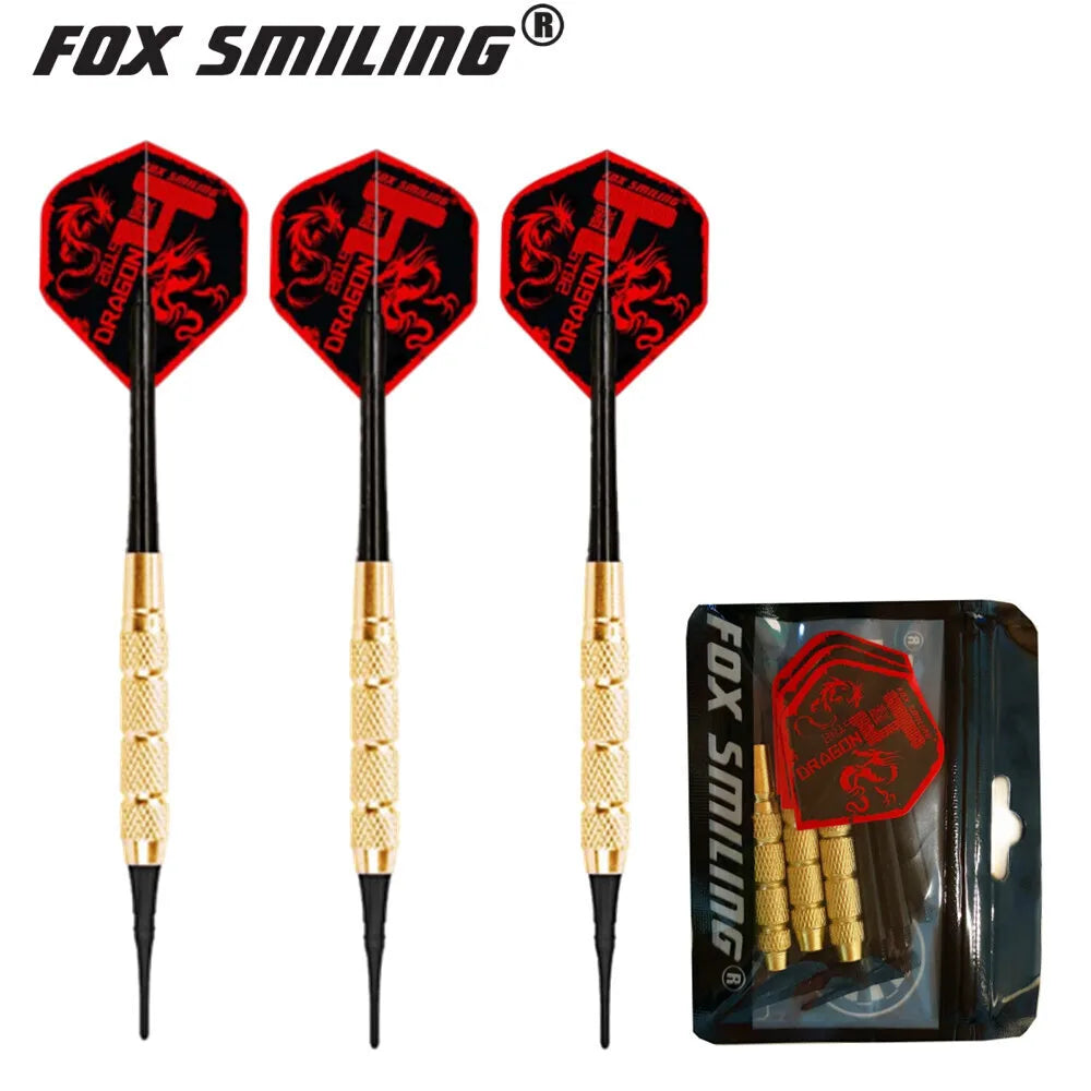 12 dardos electrónicos blandos Fox Smiling de 18 g con puntas de nailon