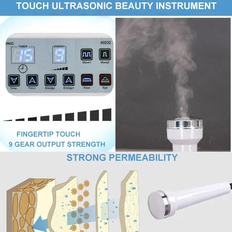 Máquina Facial Ultrasónica 3 en 1, Eliminador de Tatuajes, Verrugas, Lunares y Pecas, Pluma de Micro Plasma para Eliminación de Pecas