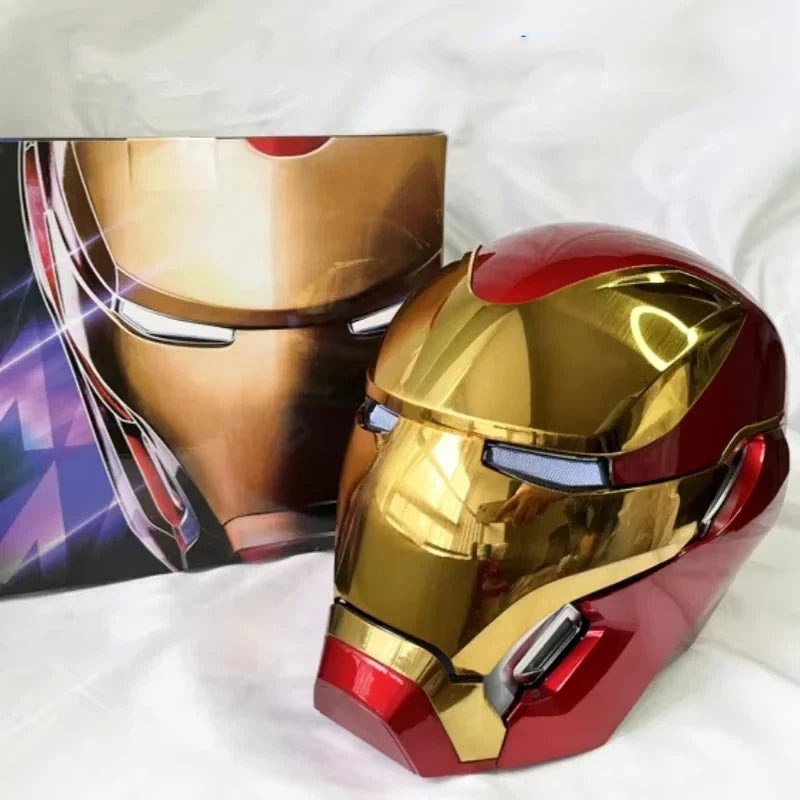 Casco de Iron Man 1:1 Mk5 Mk50 Mk17, Casco Deformable con Control de Sonido, Modelo Coleccionable, Juguete, Regalo de Cumpleaños o Festival