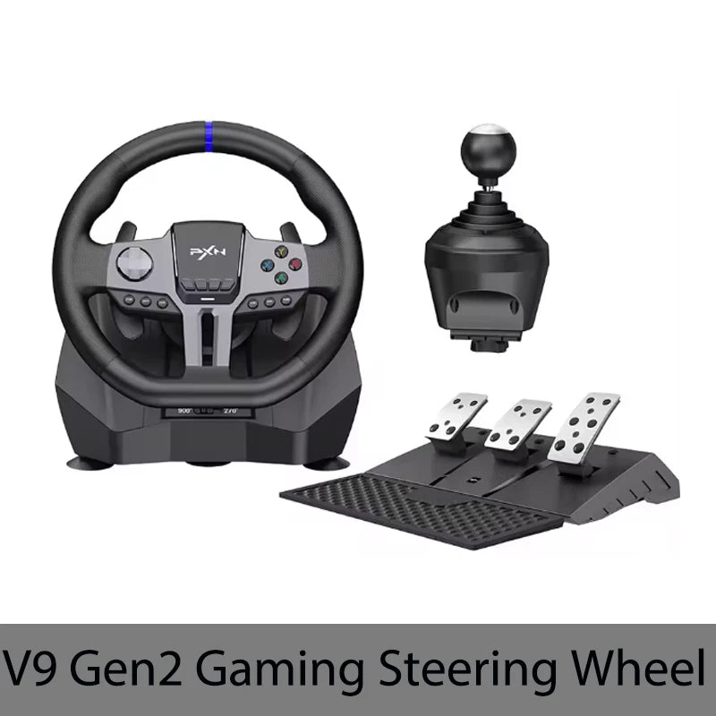 Volante de carreras PXN V9 Gen2/V9 270°/900° para simulador de juegos en PS4, PS3, PC Windows 7/8/10/11, Xbox One, Xbox Series X/S