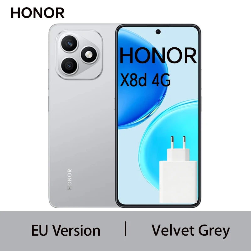 Smartphone Honor X8D Snapdragon 6s 4G Gen 2, batería de 7000 mAh, carga superrápida de 45 W, cámara principal de alta definición de 108 MP, AMOLED de 6,77", IP65, versión europea