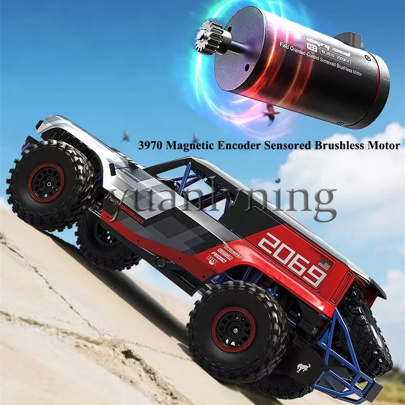 Mjx H8P - Coche de Control Remoto de Alta Velocidad sin Escobillas, Coche de Escalada RC Profesional, Vehículo Todoterreno con Tracción en las Cuatro Ruedas a Escala 1:8, Juguete de Coche RC