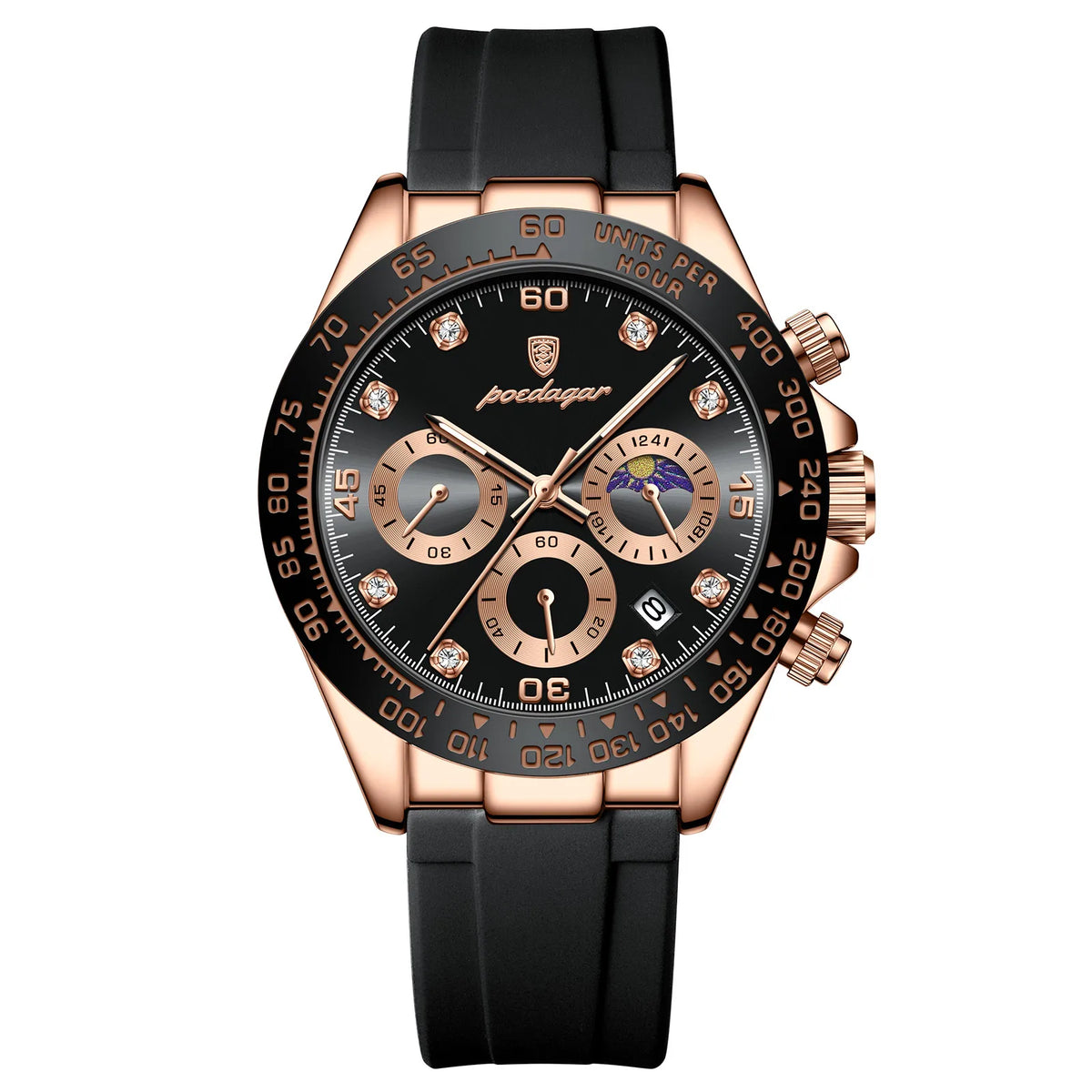 Reloj de pulsera para hombre POEDAGAR de lujo a la moda, cronógrafo, con fecha, cuarzo de alta calidad, resistente al agua, luminoso, estilo militar.