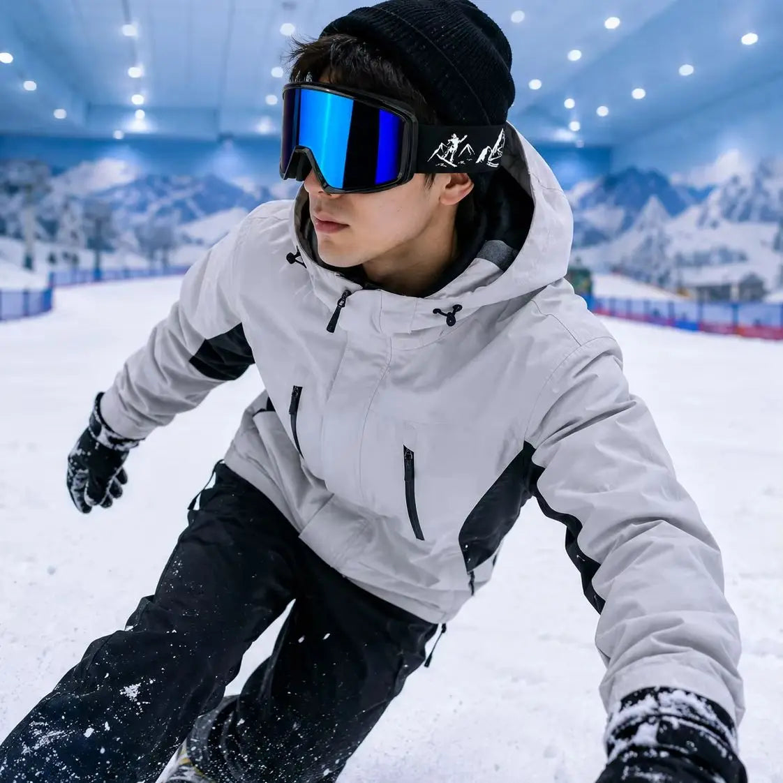 Gafas de esquí, lentes HD antivaho, diseñadas para deportes de esquí al aire libre, ajuste unisex, equipadas con correa ajustable para la cabeza.