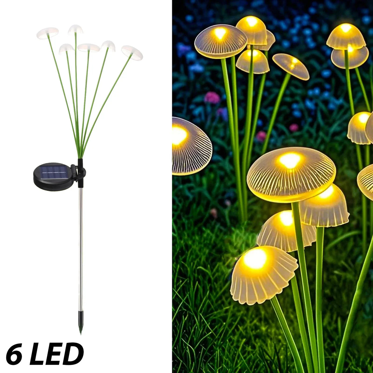 Luces solares LED para exteriores, luces solares para césped con forma de seta, impermeables, para fiestas, Patio, camino, lámpara de medusas para decoración de jardín