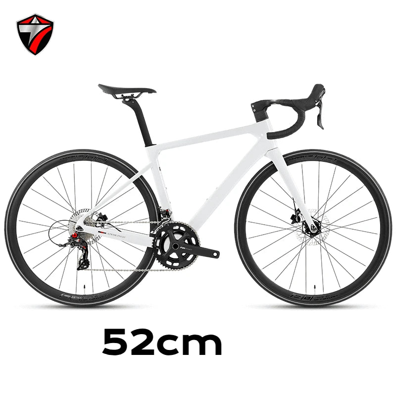 Bicicleta de carretera TWITTER 105/R7120 RS-22/24S de fibra de carbono para carreras, con freno de disco hidráulico y diseño aerodinámico, 700*25C