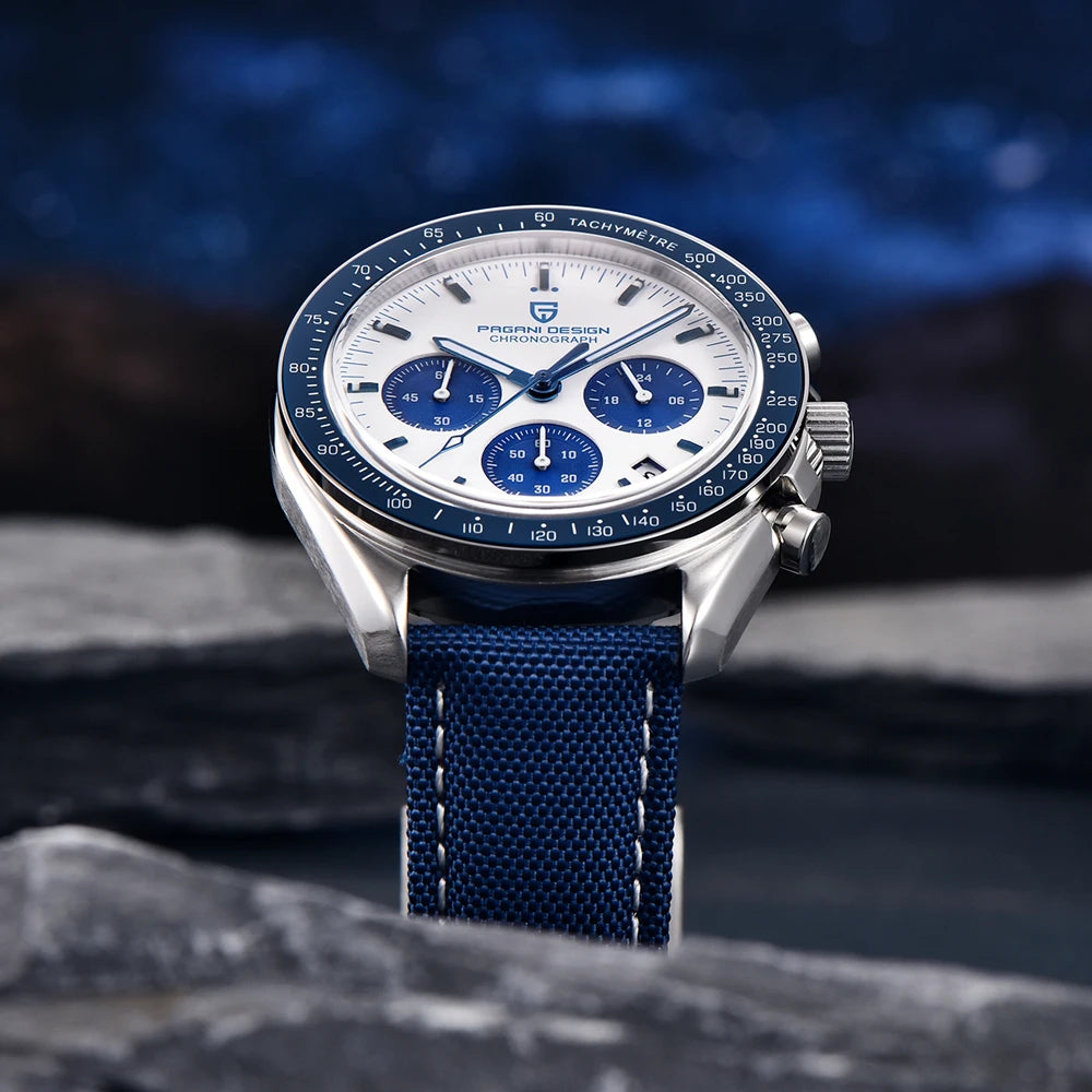 PAGANI DESIGN 2026 Nuevo Reloj de Luna para Hombre, Cronógrafo Deportivo Multifunción de Cuarzo, Relojes de Marca de Lujo para Hombre con Cristal de Zafiro