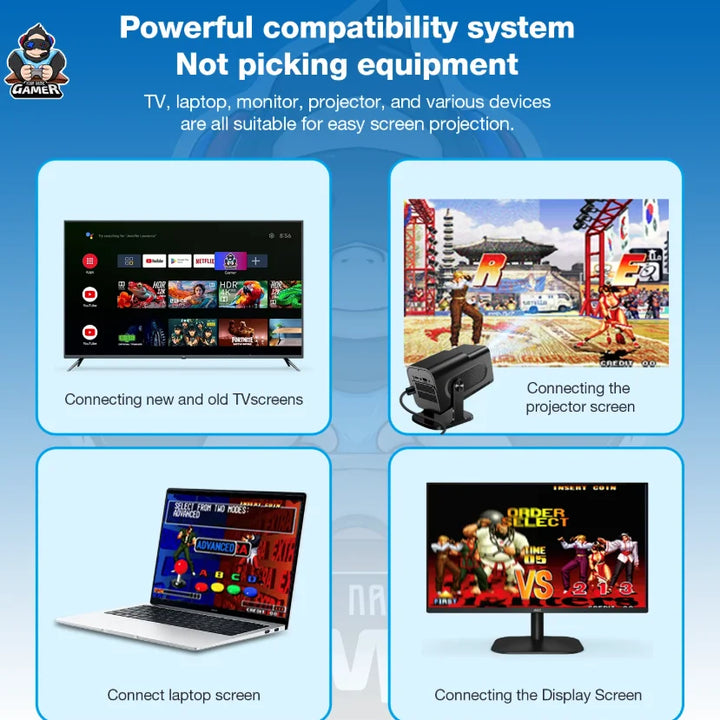 Nueva Consola de Juegos 2 en 1 con Sistema Dual G7, Salida 8K 3D, 30,000 Juegos, 2GB de RAM, 64GB SSD, Android 16.0, Controles Inalámbricos Duales de 2.4G