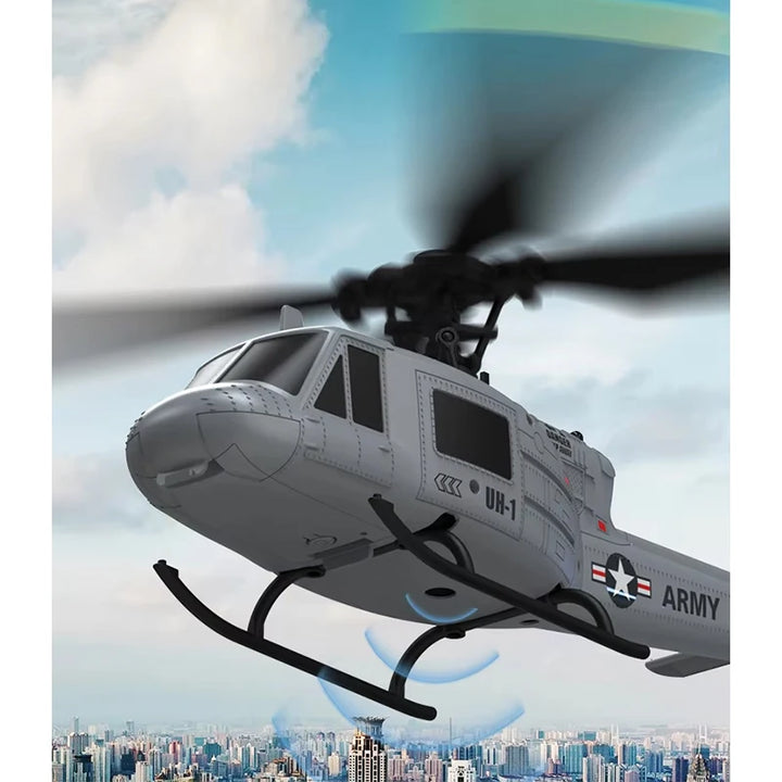 Helicóptero RC KOOTAI F06 UH-1 Huey 2.4G 4CH con Flujo Óptico, Localización, Mantenimiento de Altitud, Sin Flybar, Escala 1:48