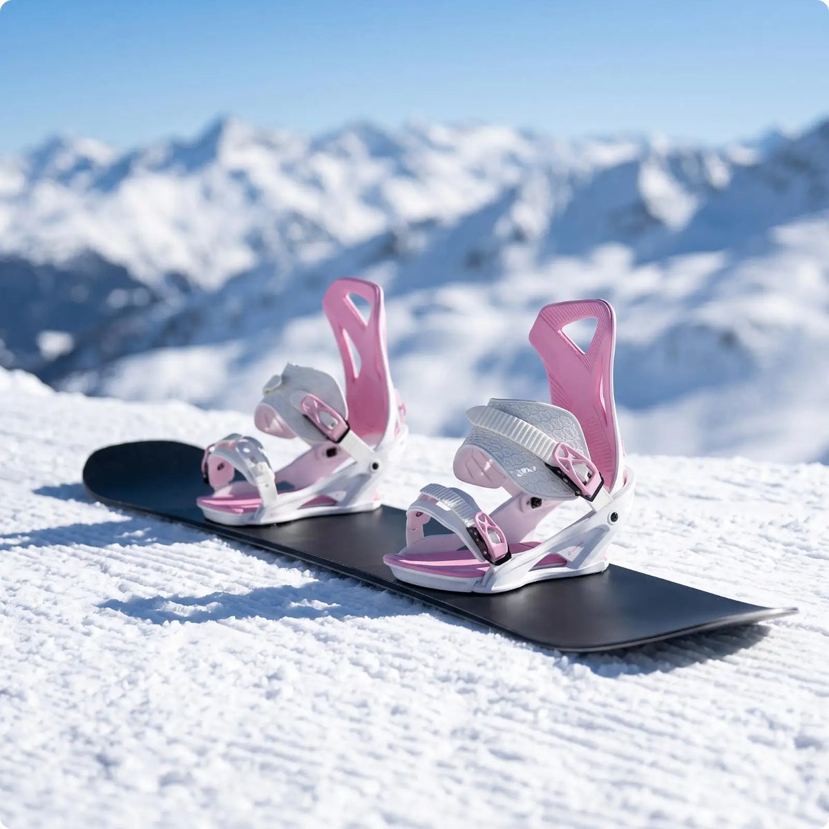 Fijaciones para Snowboard con Plantilla Acolchada, Fijaciones Estables para Snowboard con Respaldo Alto, Correas de Fijación, Cómodas, de Marco Abierto