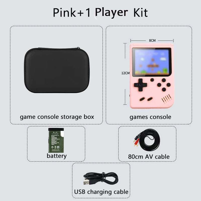 Consola de Juegos Retro Portátil con Más de 500 Juegos Clásicos Integrados, Emulador de Salida Gameboy para TV, Reproductor de Juegos Portátil con Pantalla de 5 Pulgadas