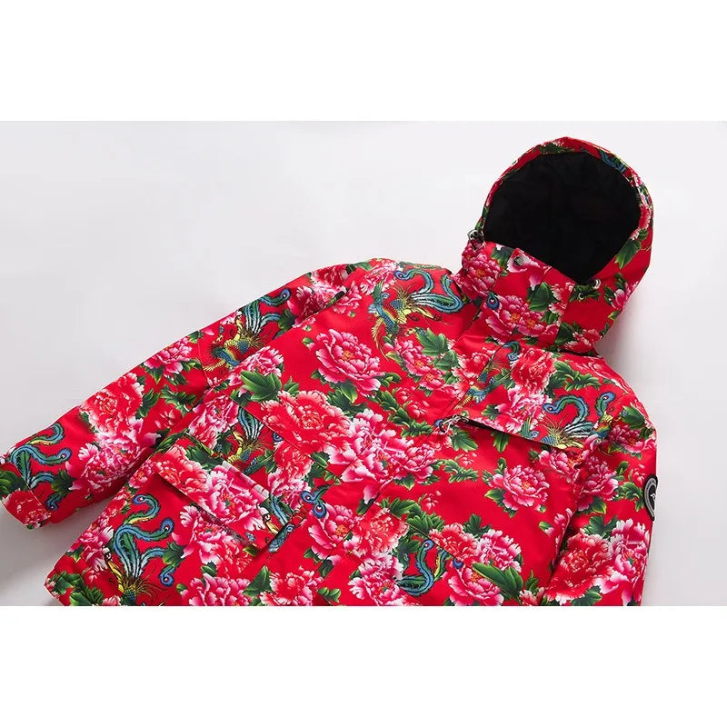 Nuevo traje de esquí de viento democrático, traje para mujer y hombre, ropa de esquí al aire libre, conjunto de traje de esquí para Snowboard