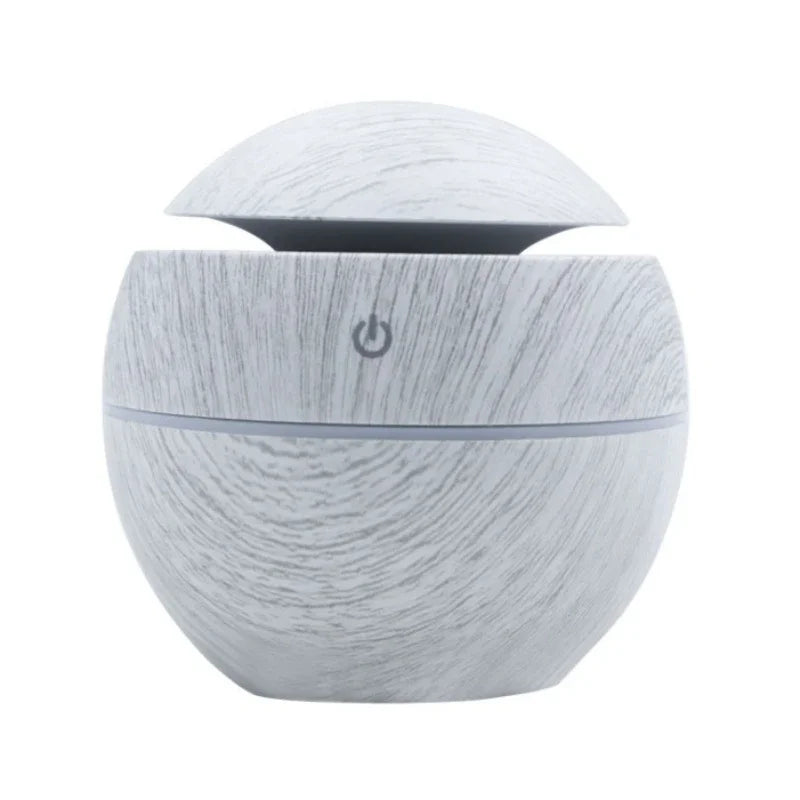 Mini humidificador USB ultrasónico de grano de madera y difusor de aceites esenciales aromaterapia de escritorio portátil para uso en el hogar y la Oficina
