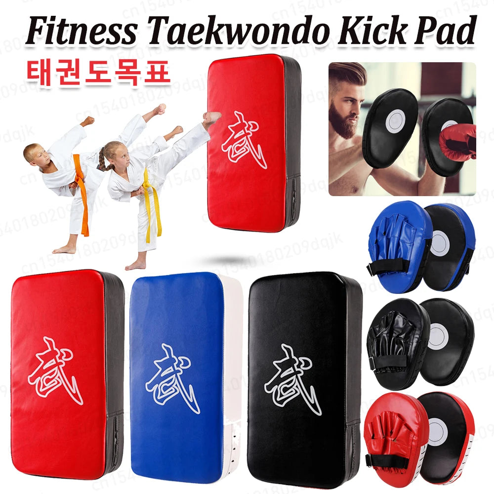 Almohadilla de boxeo de enfoque de Kickboxing, almohadillas de Karate de cuero PU, Muay, objetivo de pie/mano de Taekwondo duradero para entrenamiento de escudo de boxeo y patadas