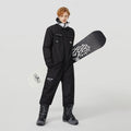 Traje de esquí de invierno de una pieza para hombre y mujer, mono de esquí grueso, impermeable, cálido, ropa para deportes al aire libre, monos de Snowboard con capucha