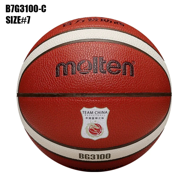 Balones de Baloncesto Originales Molten 2027, Tamaño 7/6/5, Material PU, para Juegos en Interiores y Exteriores, Entrenamiento, Hombres y Mujeres, Baloncesto