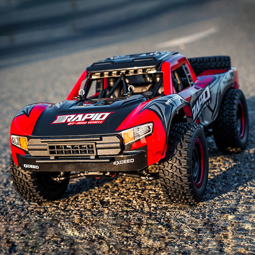 Coche teledirigido 4WD Q130 70 km/h con luces, motor con/sin escobillas, vehículo de control remoto, camión de drift de alta velocidad, juguetes para niños y adultos