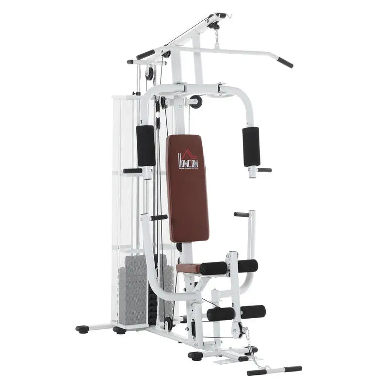 Estación de Fitness Multifunción Kraftstation: Equipo de Entrenamiento de Fuerza con Barra de Ejercicios y Barra de Mariposa