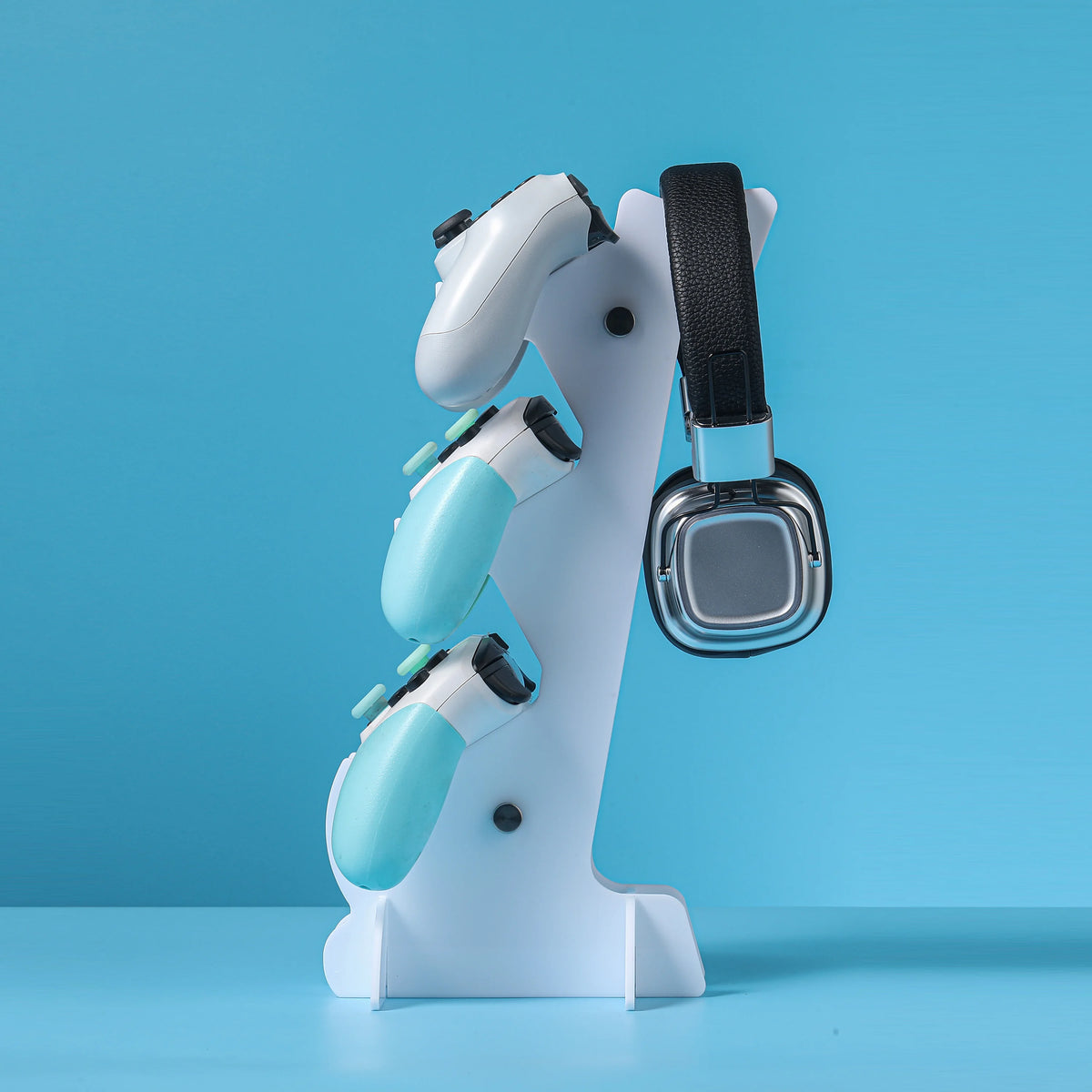 Adecuado para controlador universal PS5/PS4/Xbox/Switch/soporte para auriculares de tres capas