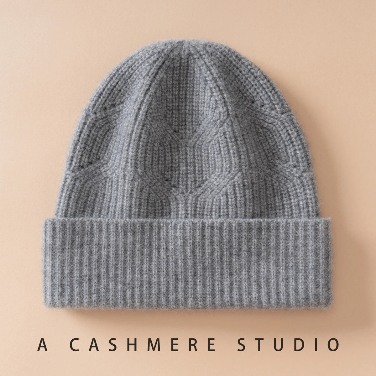 Gorro de punto de cachemira pura Unisex grueso en invierno, gorro de ocio de Jacquard cálido para exteriores, gorro de Color sólido para hombres y mujeres