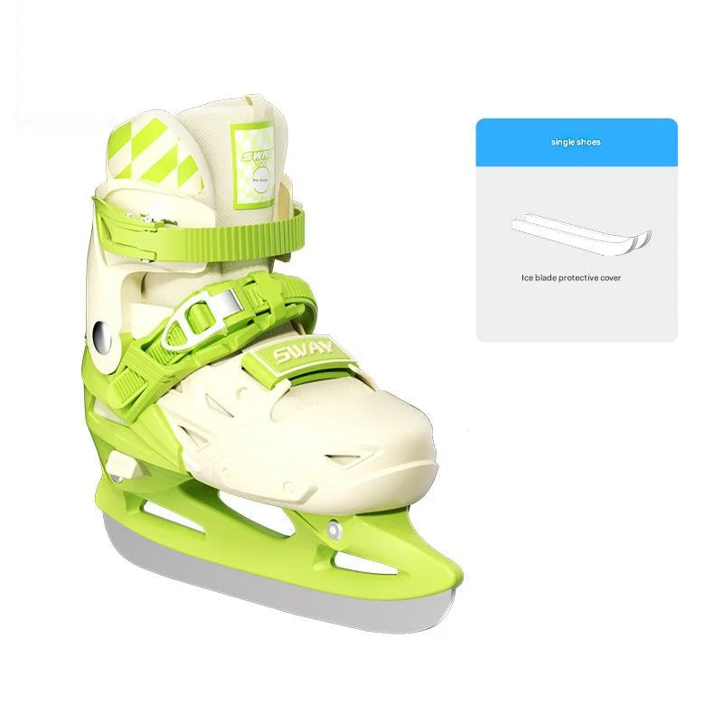 Patines de hielo patín de ruedas zapatos de hoja de esquí figura térmica en línea patinaje de velocidad de Hockey sobre hielo para adultos mujeres hombres tamaño ajustable 26-41