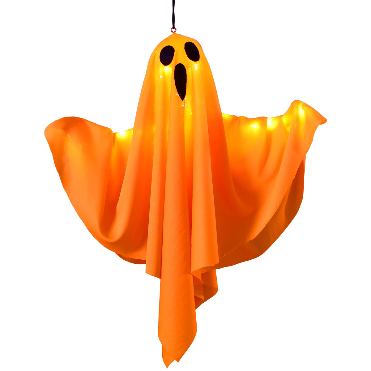 1 unidad de cadena de luces LED de fantasmas, decoración de Halloween para fiestas en el hogar, accesorio decorativo, luces de adorno para exteriores, funcionan con pilas