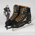 Patines de hielo ajustables para niños, con forro de felpa cálido, suela antideslizante, cuchilla de acero inoxidable y diseño estable, ideales para niños y principiantes.