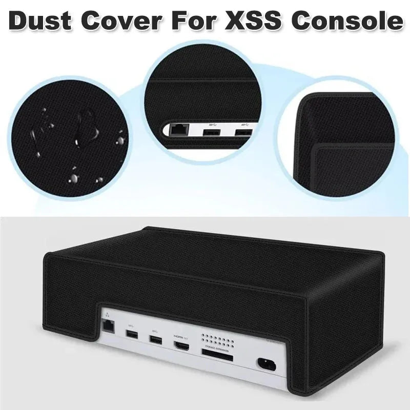 Funda a prueba de polvo para consola Xbox Series S, accesorios para juegos antiarañazos, cubierta antipolvo Vertical Horizontal, color negro