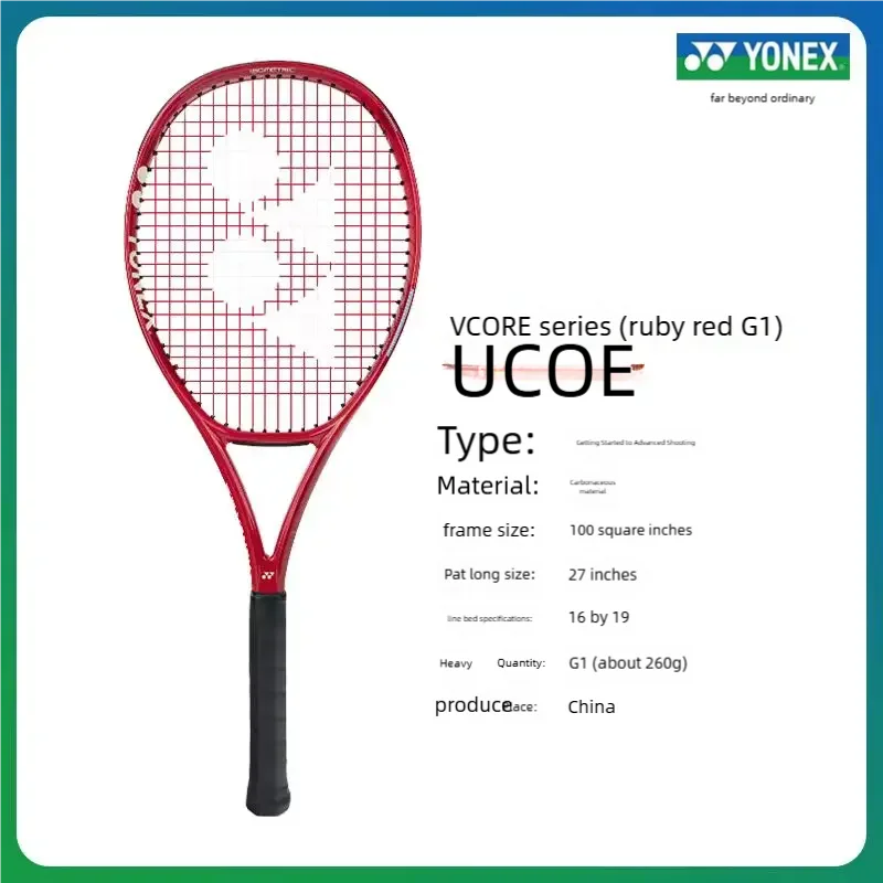 YONEX/Yonex 08 VCORE ACE Octava Generación Raqueta de Tenis de Carbono Ofensiva con Efecto yy
