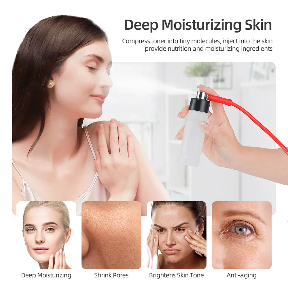 Máquina de microdermoabrasión con diamantes 3 en 1, con función de exfoliación facial mediante pulverización, limpieza profunda de los poros, eliminación de puntos negros y dispositivo de belleza para el cuidado de la p