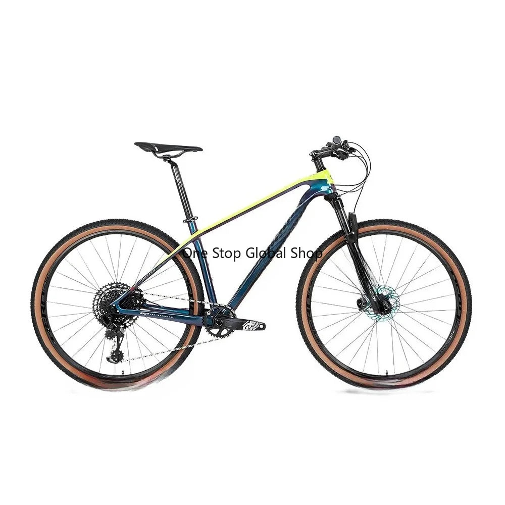 My Store Bicicleta de Montaña Año Nuevo Max M9100 27 Velocidades 29 Carbono HC+Plata Unisex T1000 Sillín Cómodo 150-165cm