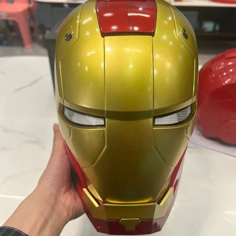 Máscara de Iron Man, réplica a escala 1:1, casco de anime, casco eléctrico con apertura y cierre automáticos, modelo para adultos, juguete, regalo de cumpleaños.