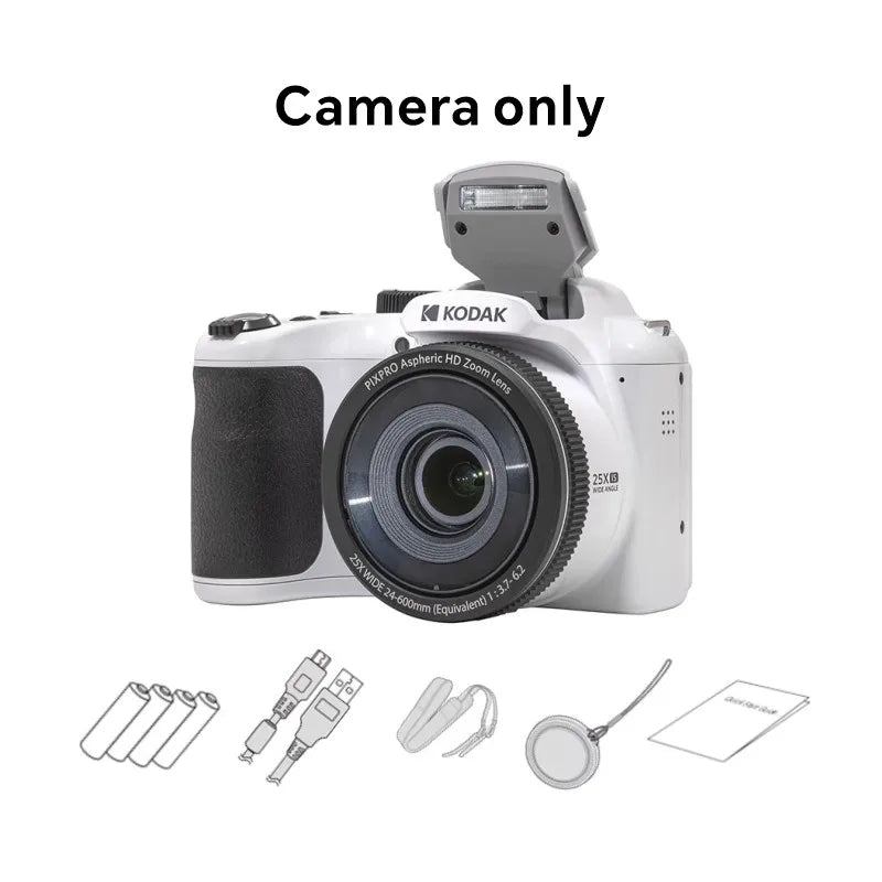 Cámara Digital Original KODAK PIXPRO AZ255 de 16MP, Pantalla LCD de 3 Pulgadas, Video 1080P, Cámara Profesional para Vlogs, Zoom Óptico de 25X, Gran Angular de 24mm