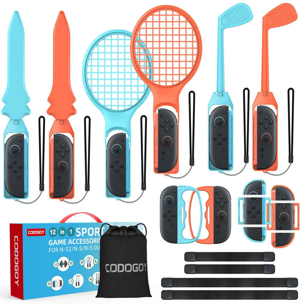 Kit de Accesorios Deportivos 10 en 1 para Switch/Switch OLED, Paquete de Accesorios para Juegos Deportivos 10 en 1 para Nintendo Switch