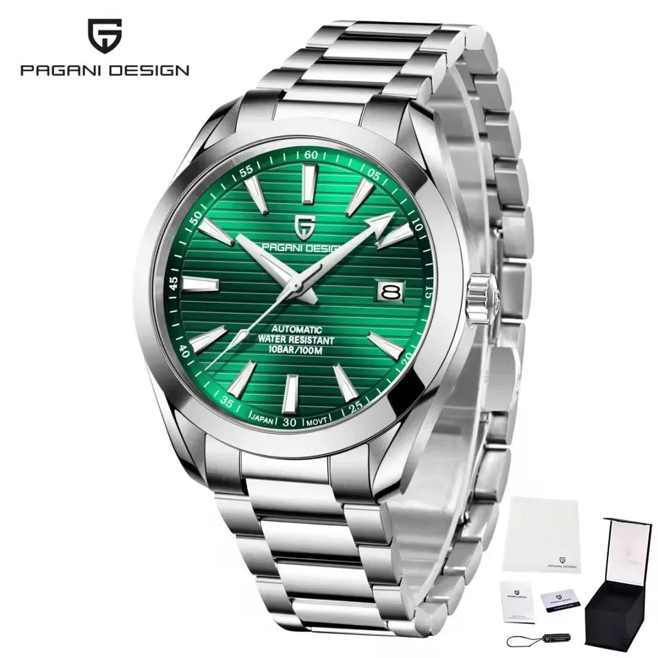 Reloj mecánico para hombre PAGANI DESIGN PD-1688 V3, resistente al agua 100M, cristal de zafiro, reloj de negocios de acero inoxidable para hombre