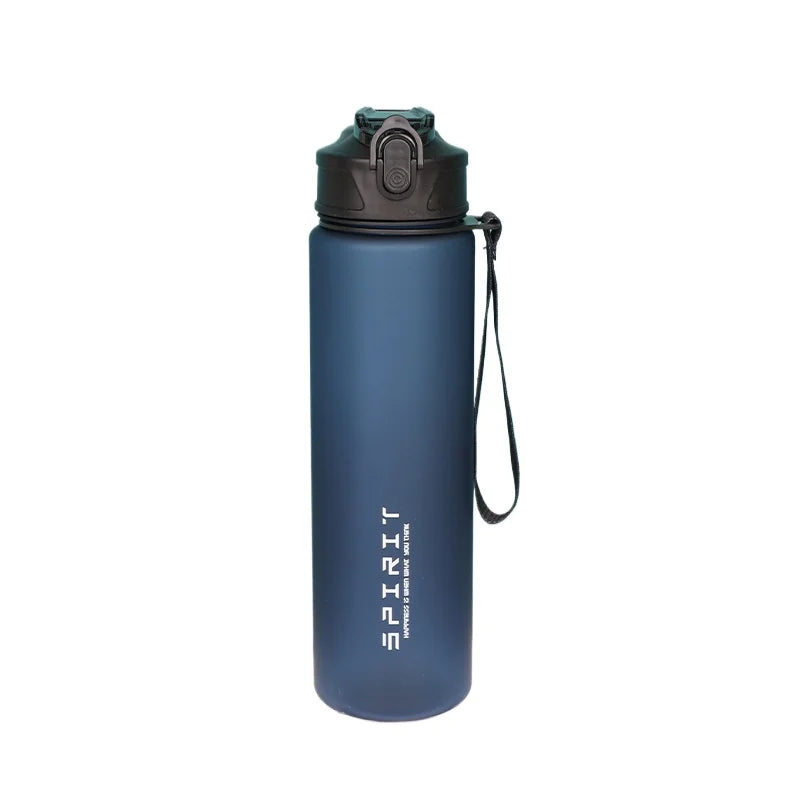 Botella de agua de 750ml con marcador de tiempo de paja, jarra de agua de plástico motivacional a prueba de fugas de gran capacidad para gimnasio, viajes, deportes al aire libre