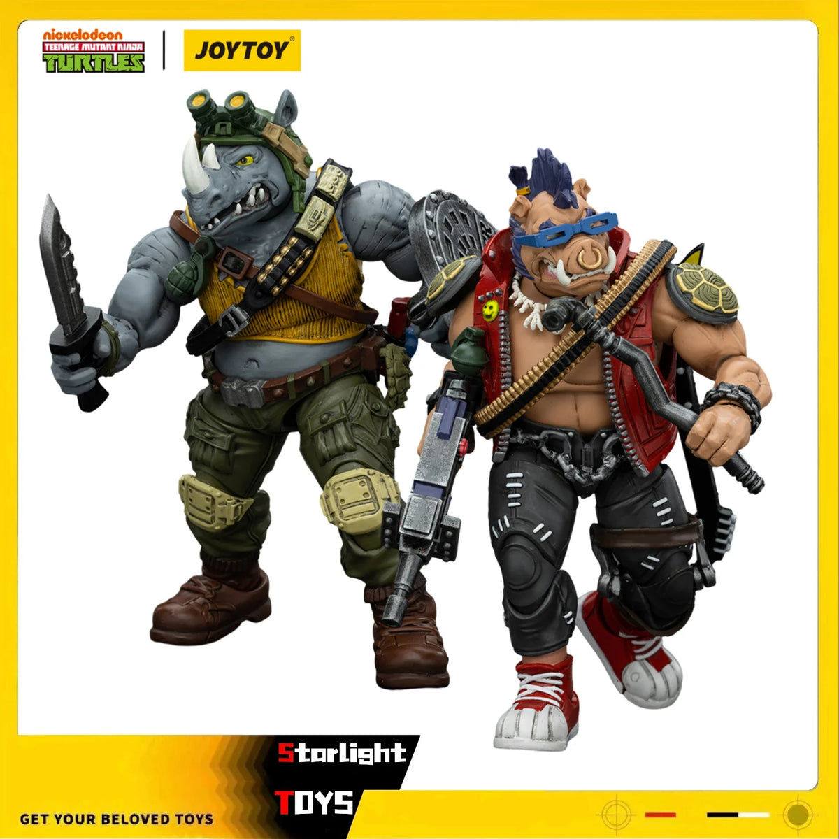 JOYTOY TMNT Rocksteady Beebop 1/18 Action Figure Model Toys