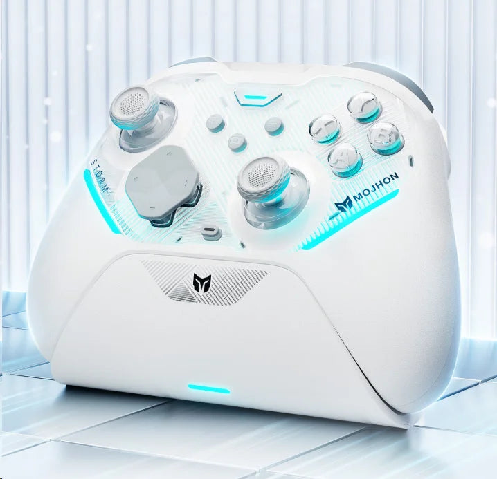 MOJHON Storm Wireless Gaming Controller Tri-Mode BT/2.4G/Wired TMR Joystick No Drift Hall & Mechanical Triggers 4 Back Buttons