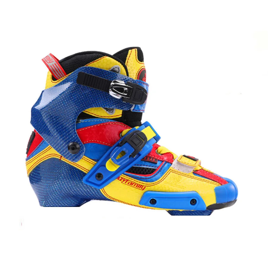 Patines de ruedas de velocidad en línea de fibra de carbono originales CRAZY con ruedas de 3x110mm 85A, zapatos de patinaje profesionales para niños y adultos