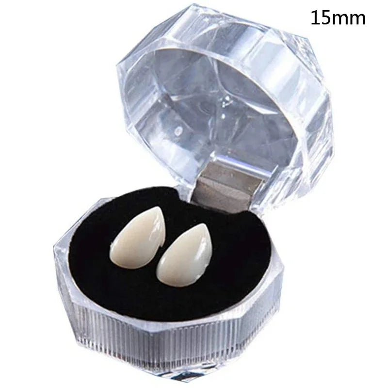 Colmillo de dientes para Halloween, accesorio adhesivo para fiesta de disfraces