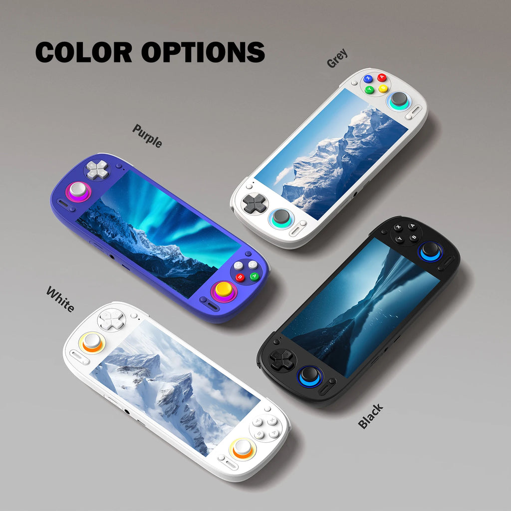 Consola de videojuegos portátil Retroid Pocket 5 RP5 con pantalla AMOLED de 5,5", cristal fluido 2.5D, joystick Hall 3D, botones intercambiables, Android 13, reproductor de juegos retro portátil