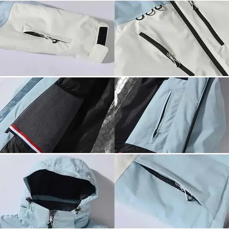 Suites de esquí, ropa deportiva para Snowboard de invierno, conjuntos de nieve para mujer, monos cálidos impermeables, ropa de esquí holgada para exteriores, monos para hombre 2025
