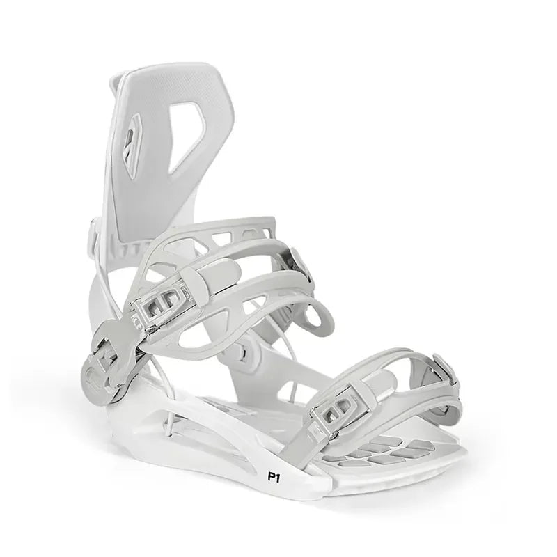 Fijaciones de Snowboard para Hombre con Sistema Step-In para Principiantes, Ligeras, Duraderas, Base de Fibra de Vidrio y EVA, Amortiguadoras, Multicolor