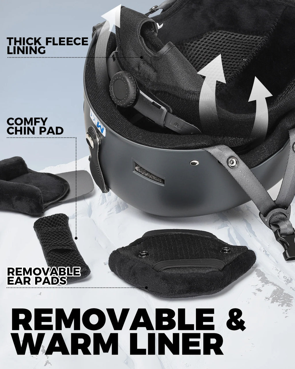 Cascos de esquí de invierno VICTGOAL con forro térmico, cascos de seguridad a prueba de frío para hombres y mujeres, para snowboard, skateboard, esquí y deportes, equipo de protección para la cabeza.