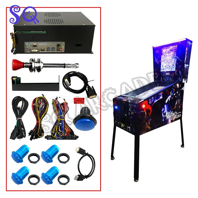 Máquina de Pinball DIY, juego de máquina de Pinball 96 en 1, máquina de Pinball clásica para niños, Club de juegos electrónicos que funciona con monedas